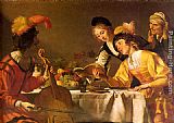 The Flute Concert Paintings - The Concert by Gerrit van Honthorst